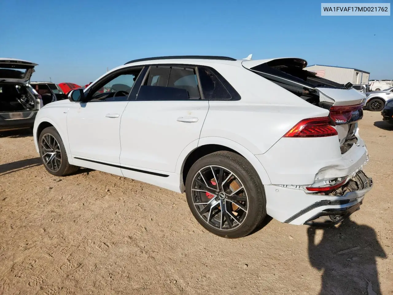 2021 Audi Q8 Prestige S-Line VIN: WA1FVAF17MD021762 Lot: 61082515