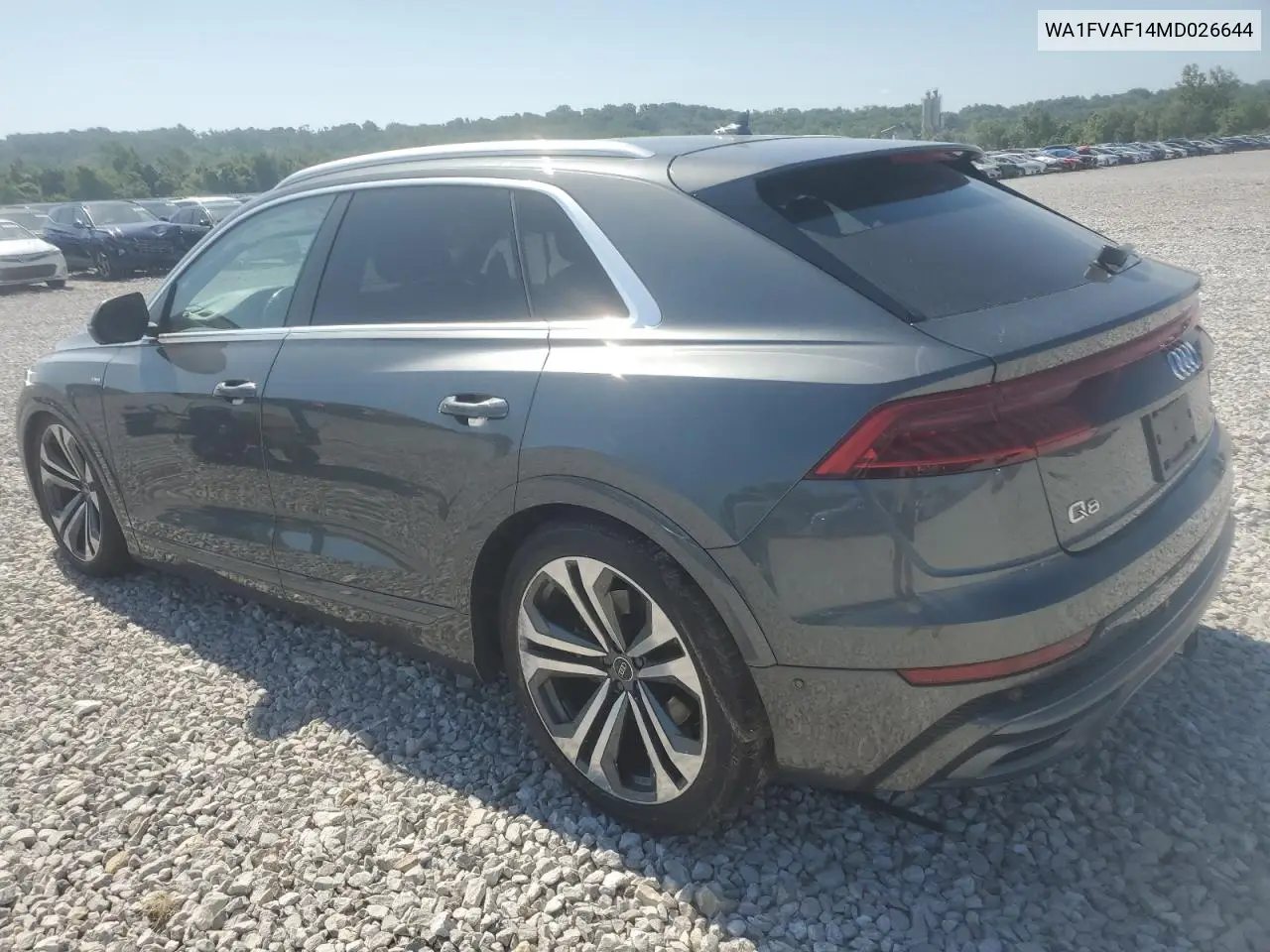 2021 Audi Q8 Prestige S-Line VIN: WA1FVAF14MD026644 Lot: 61191765