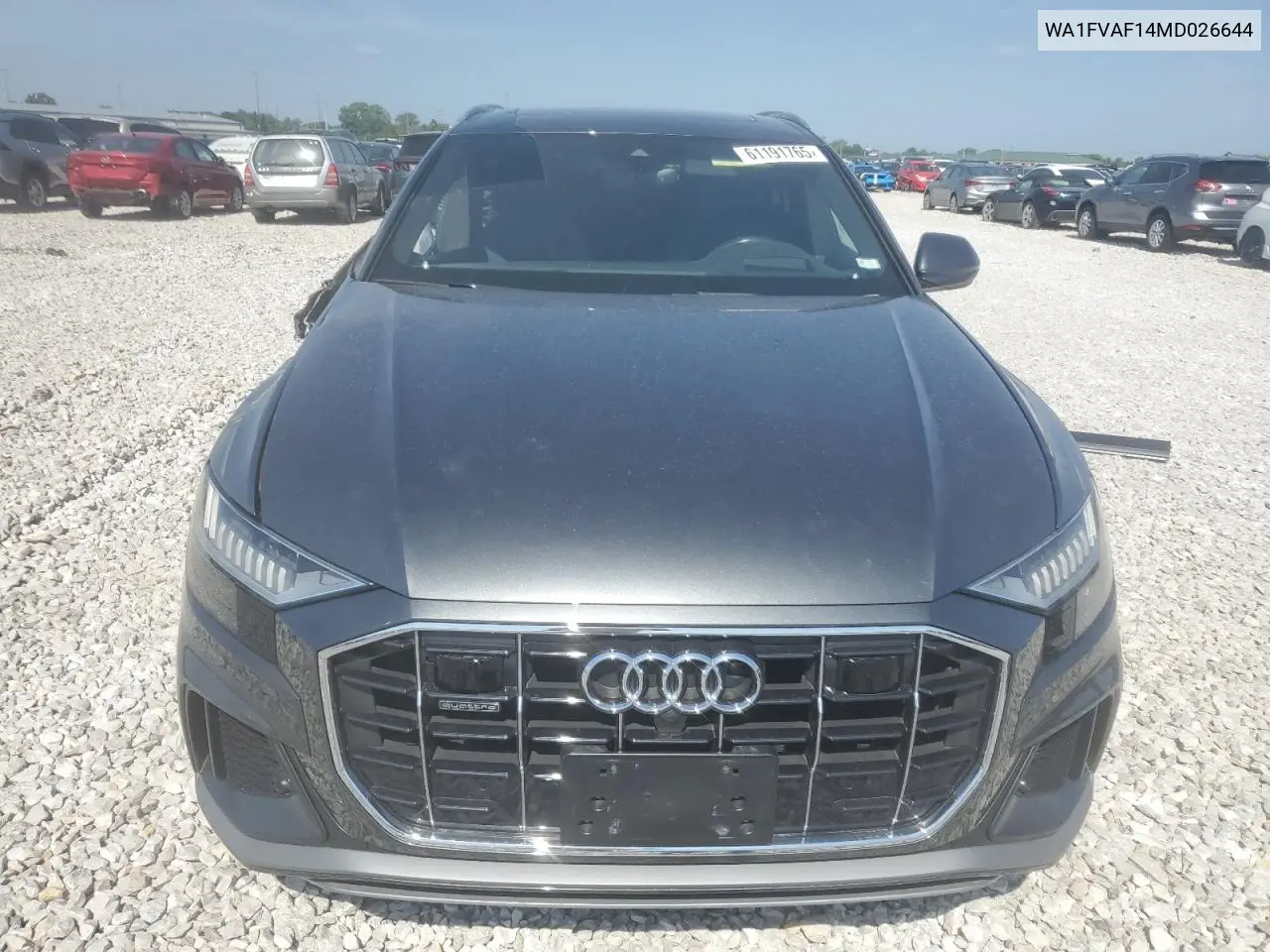 2021 Audi Q8 Prestige S-Line VIN: WA1FVAF14MD026644 Lot: 61191765