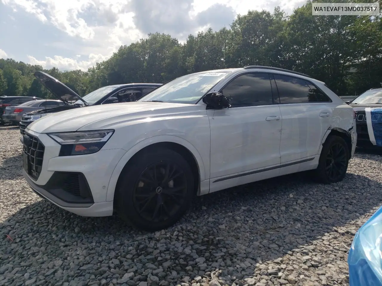 2021 Audi Q8 Premium Plus S-Line VIN: WA1EVAF13MD037517 Lot: 61543635