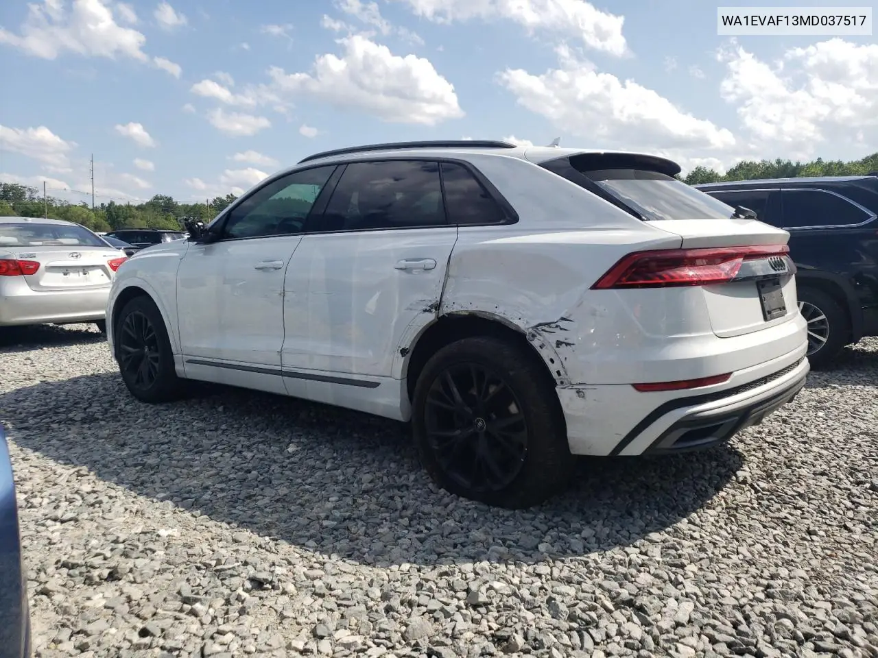 2021 Audi Q8 Premium Plus S-Line VIN: WA1EVAF13MD037517 Lot: 61543635