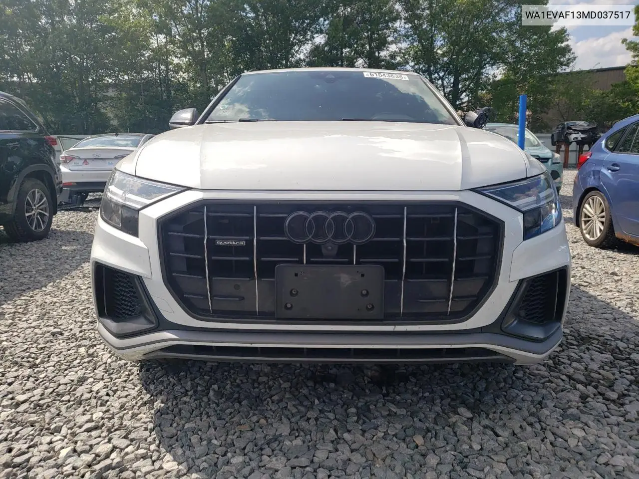 2021 Audi Q8 Premium Plus S-Line VIN: WA1EVAF13MD037517 Lot: 61543635