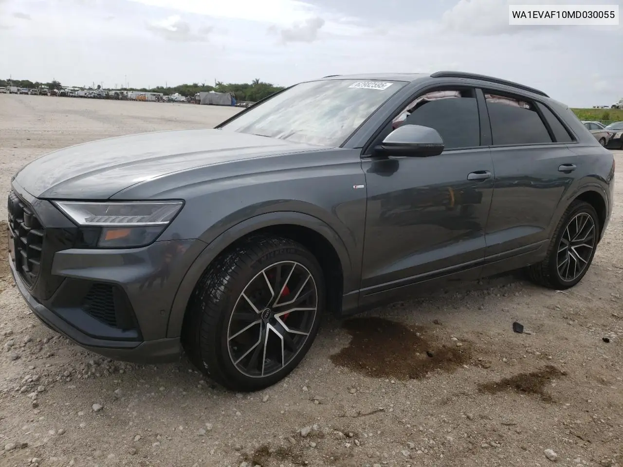 2021 Audi Q8 Premium Plus S-Line VIN: WA1EVAF10MD030055 Lot: 62982595