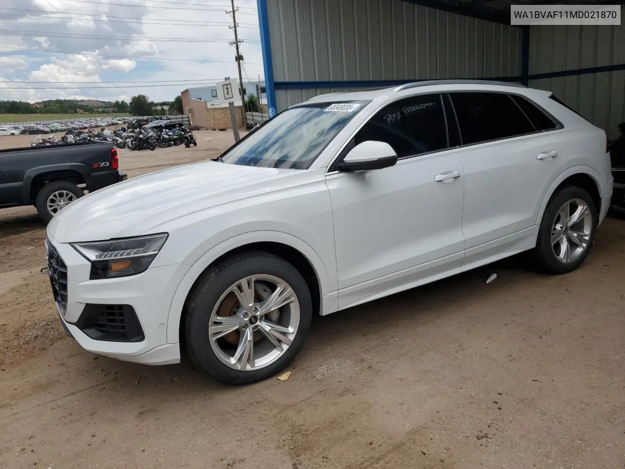 2021 Audi Q8 Premium Plus VIN: WA1BVAF11MD021870 Lot: 65349035