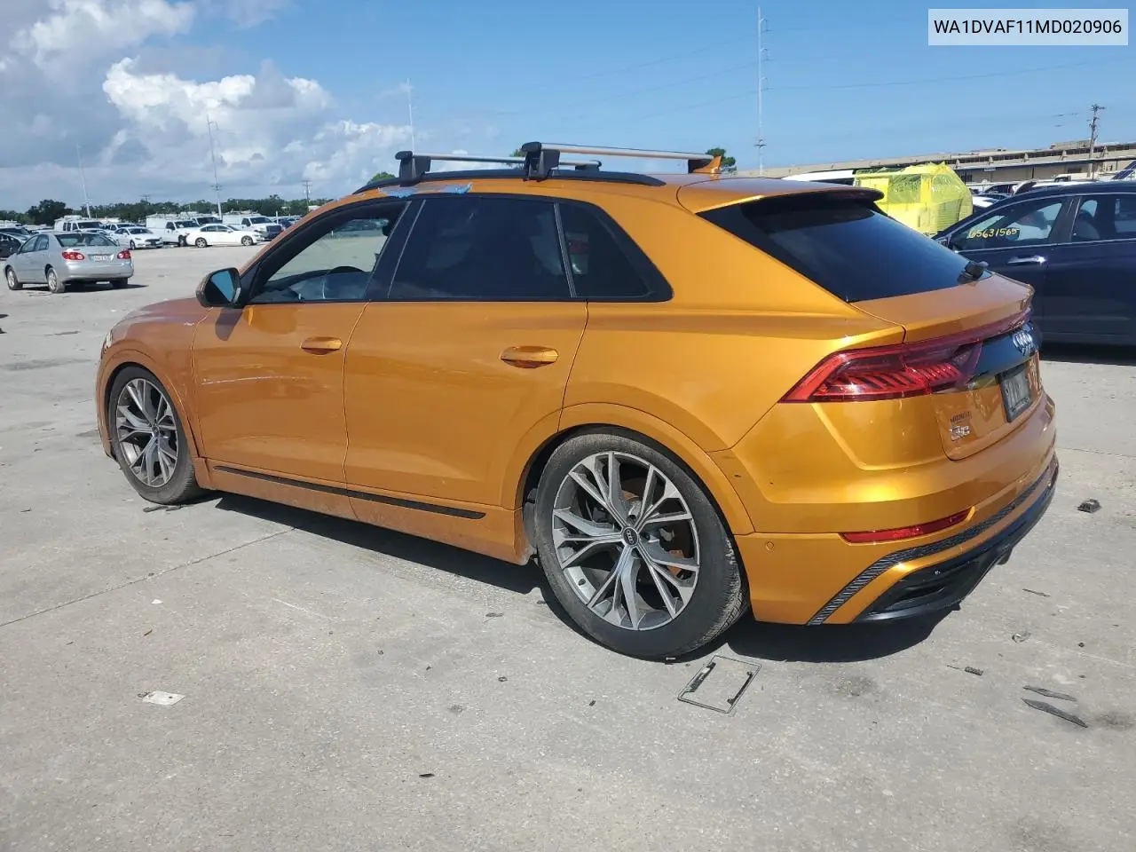 2021 Audi Q8 Progressiv VIN: WA1DVAF11MD020906 Lot: 65629915