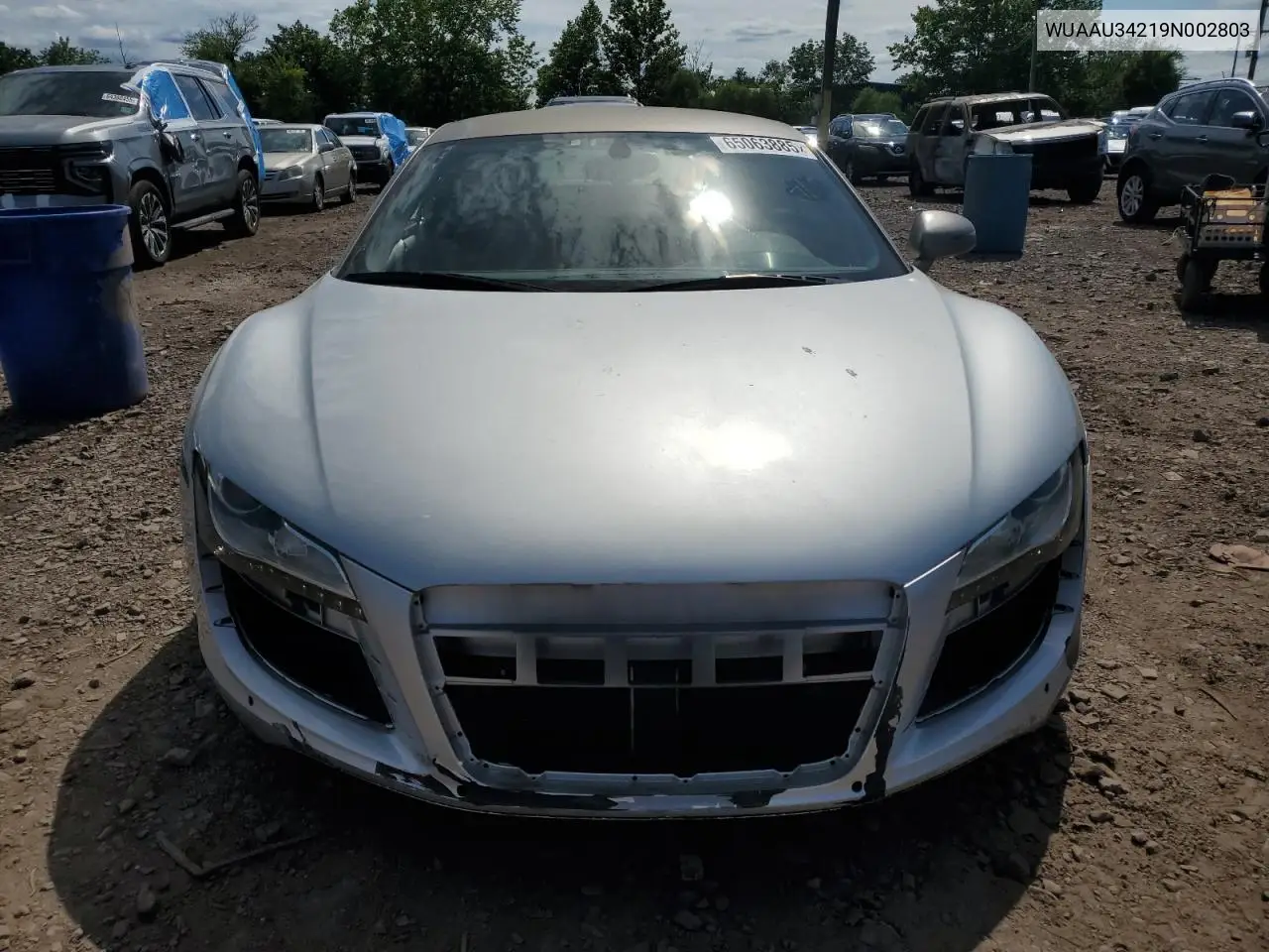 2009 Audi R8 4.2 Quattro VIN: WUAAU34219N002803 Lot: 65063885