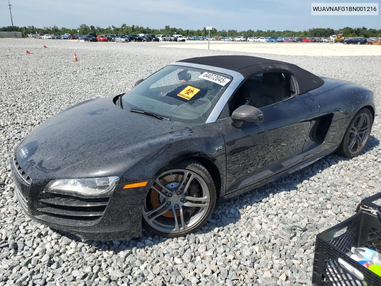 2011 Audi R8 5.2 Quattro VIN: WUAVNAFG1BN001216 Lot: 64072045