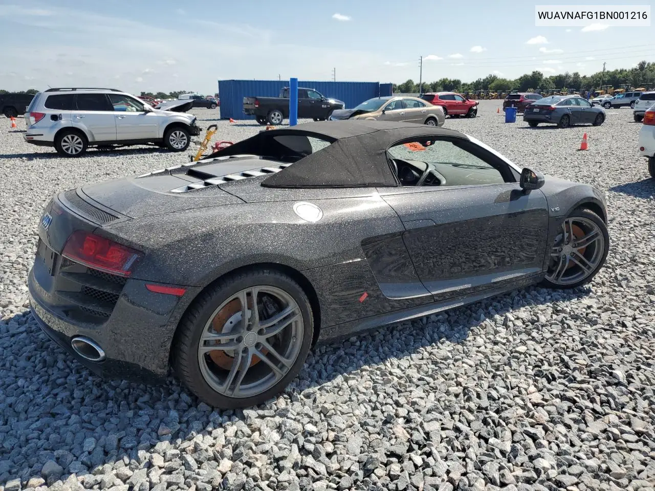 2011 Audi R8 5.2 Quattro VIN: WUAVNAFG1BN001216 Lot: 64072045
