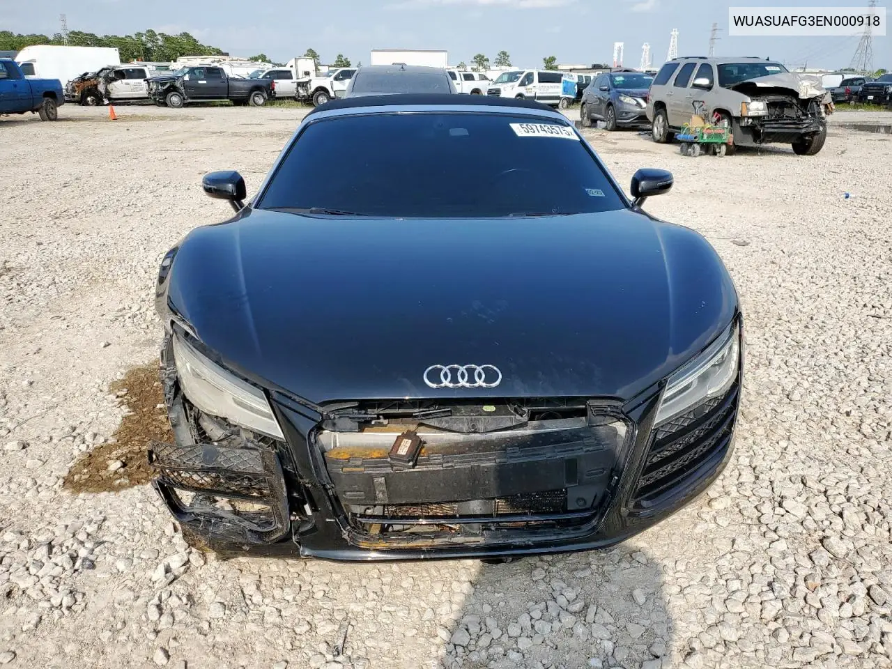 2014 Audi R8 4.2 Quattro VIN: WUASUAFG3EN000918 Lot: 59743575