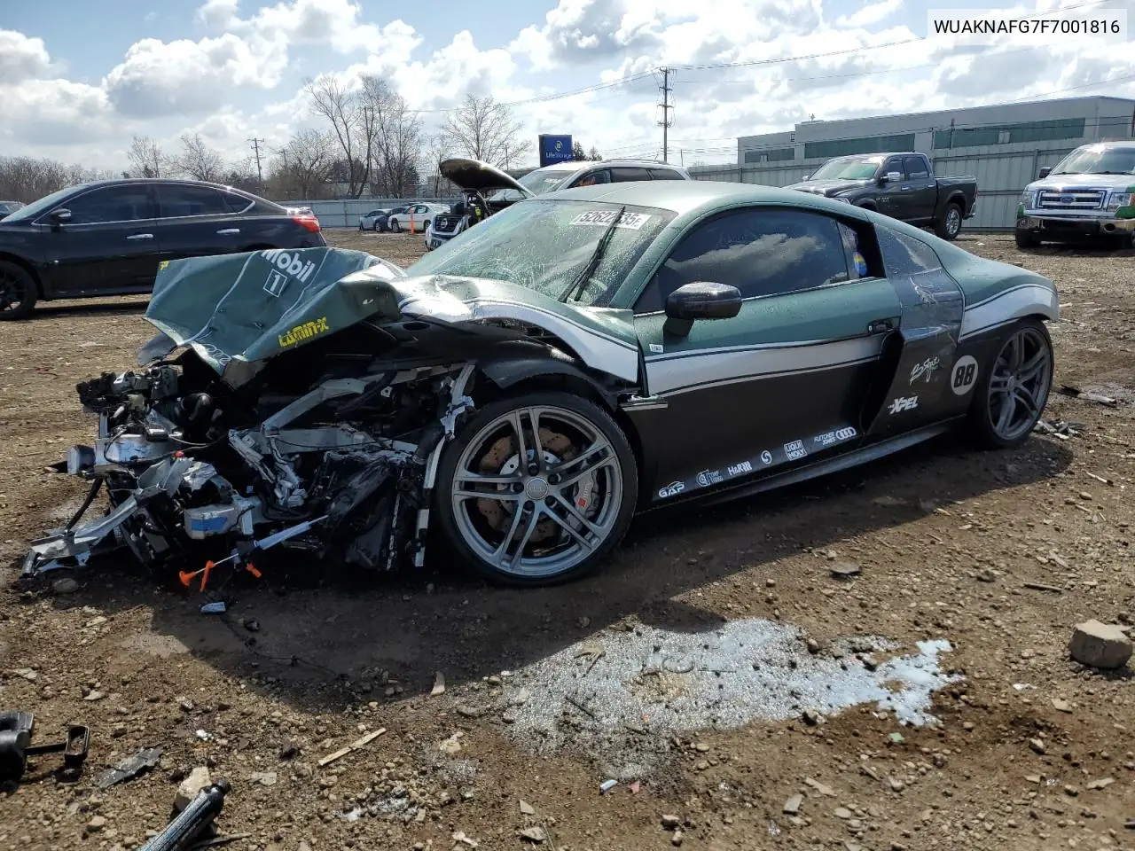 2015 Audi R8 5.2 Plus Quattro VIN: WUAKNAFG7F7001816 Lot: 52622535