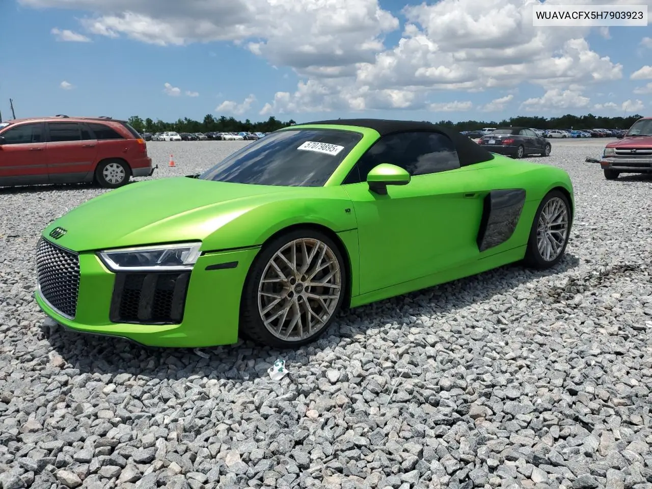 2017 Audi R8 Spyder VIN: WUAVACFX5H7903923 Lot: 57079895