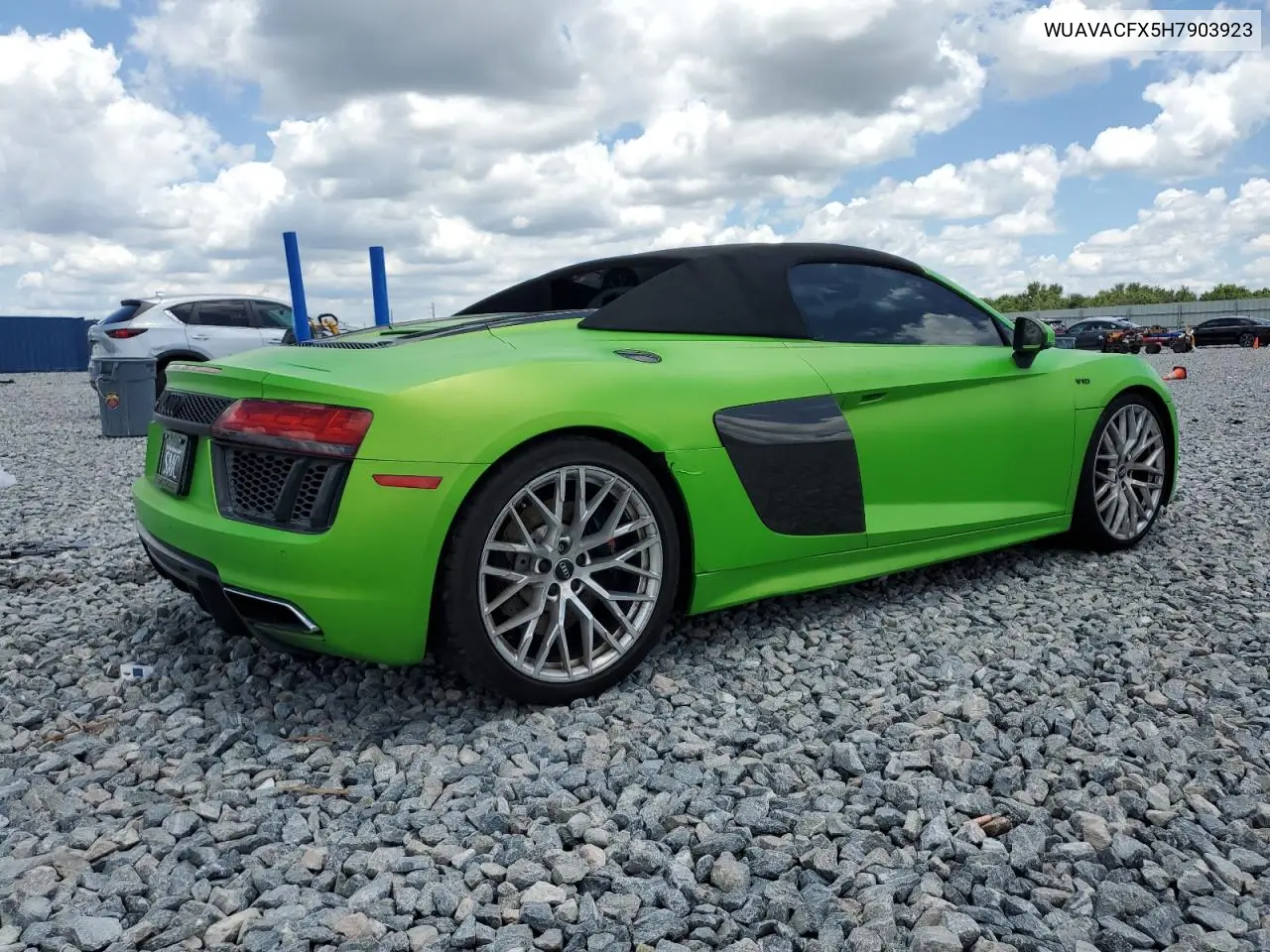 2017 Audi R8 Spyder VIN: WUAVACFX5H7903923 Lot: 57079895