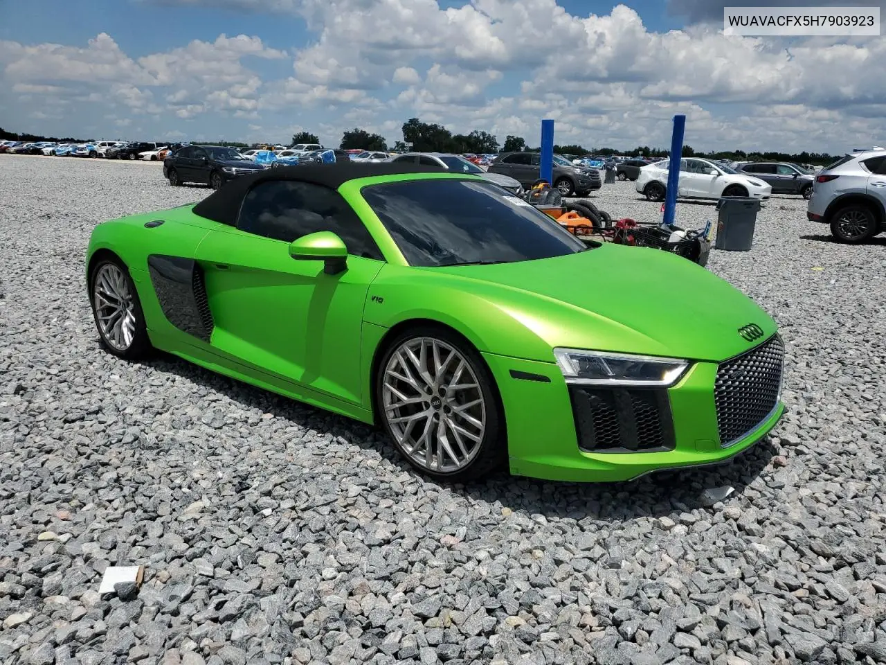 2017 Audi R8 Spyder VIN: WUAVACFX5H7903923 Lot: 57079895