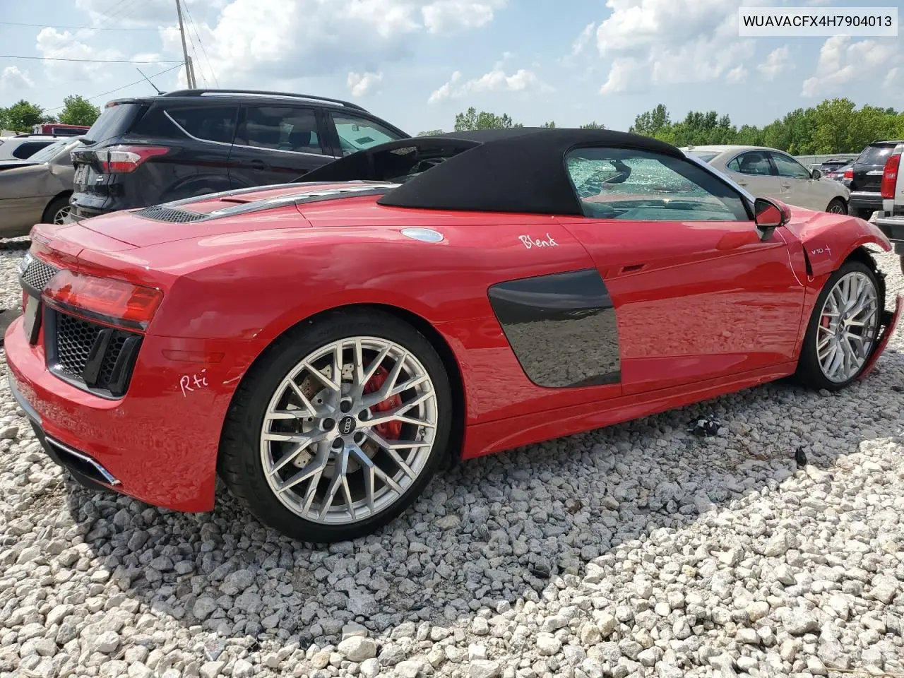 2017 Audi R8 Spyder VIN: WUAVACFX4H7904013 Lot: 62480965