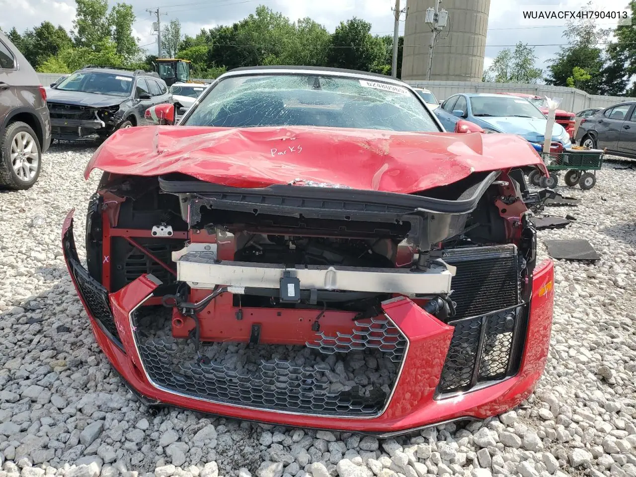 2017 Audi R8 Spyder VIN: WUAVACFX4H7904013 Lot: 62480965