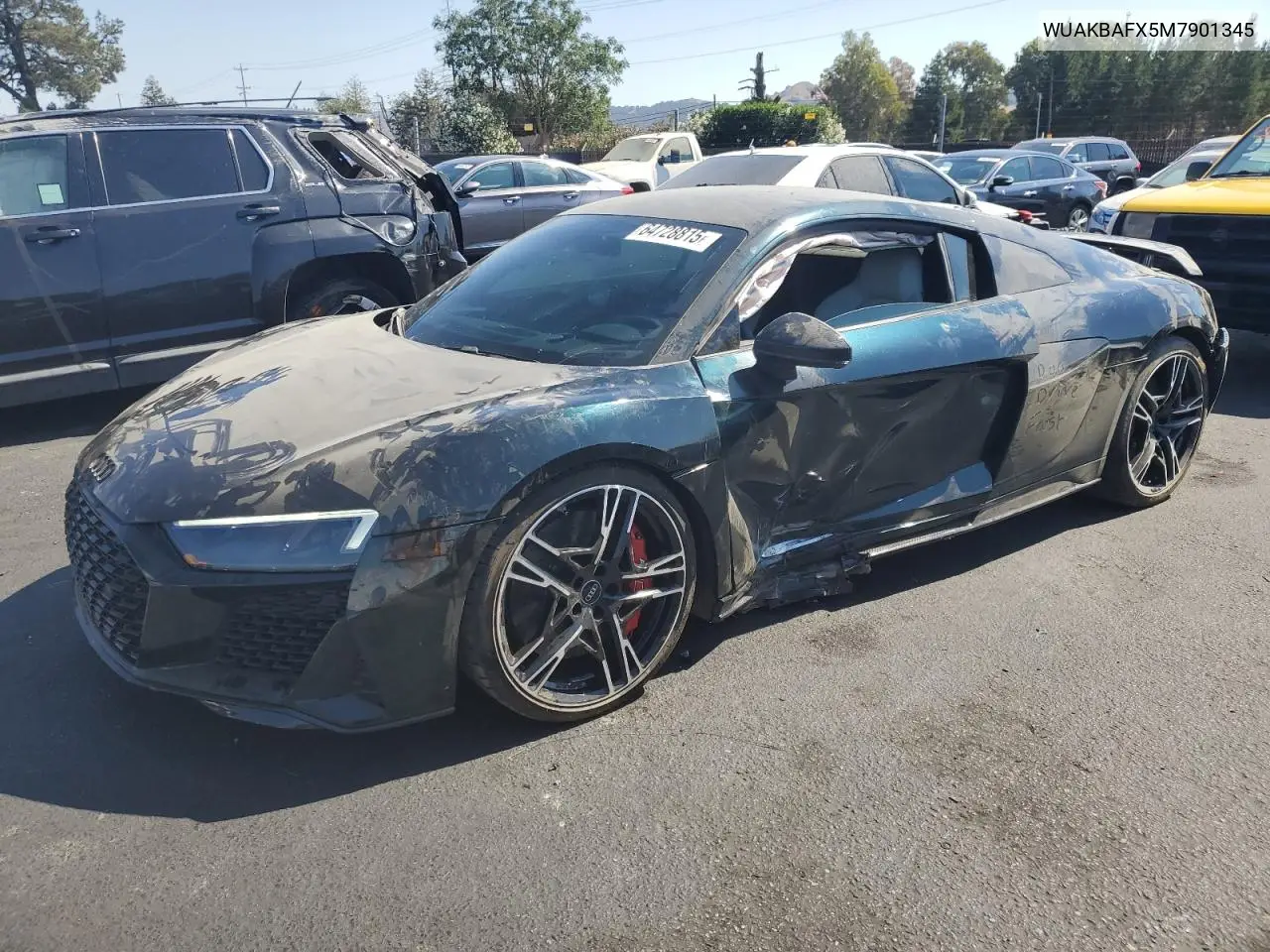 2021 Audi R8 VIN: WUAKBAFX5M7901345 Lot: 64728815