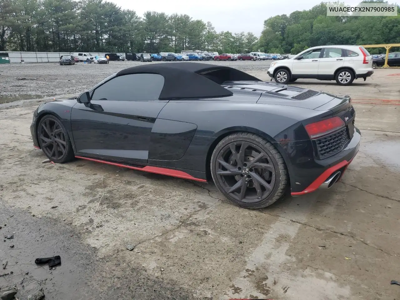 2022 Audi R8 VIN: WUACECFX2N7900985 Lot: 57258175