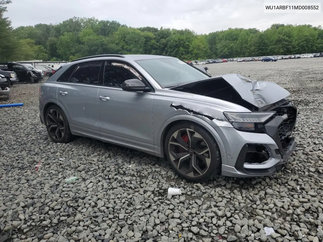 2021 Audi Rs Q8 VIN: WU1ARBF11MD008552 Lot: 58619385