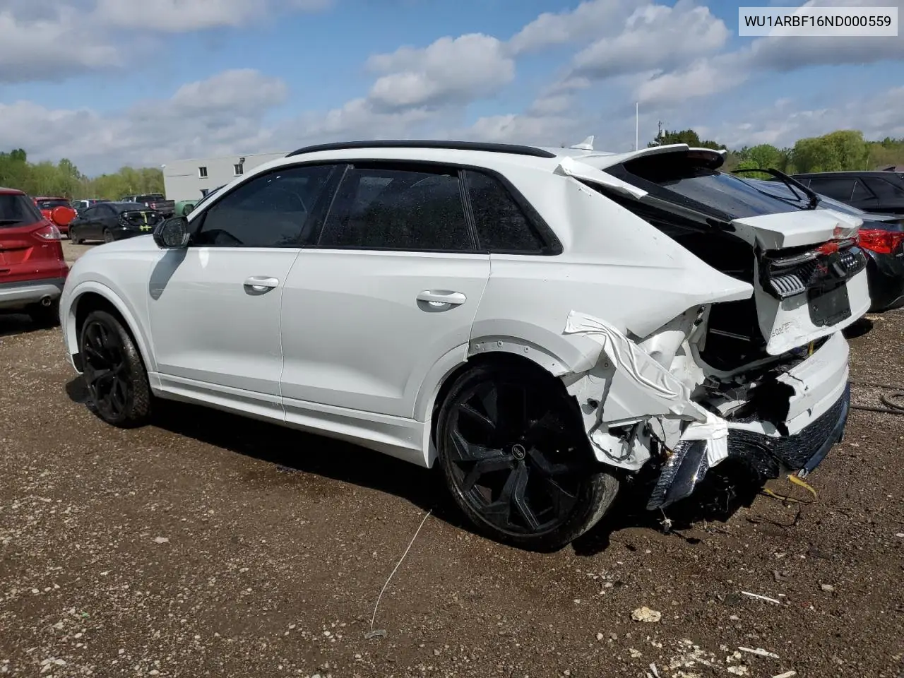 2022 Audi Rs Q8 VIN: WU1ARBF16ND000559 Lot: 55792955