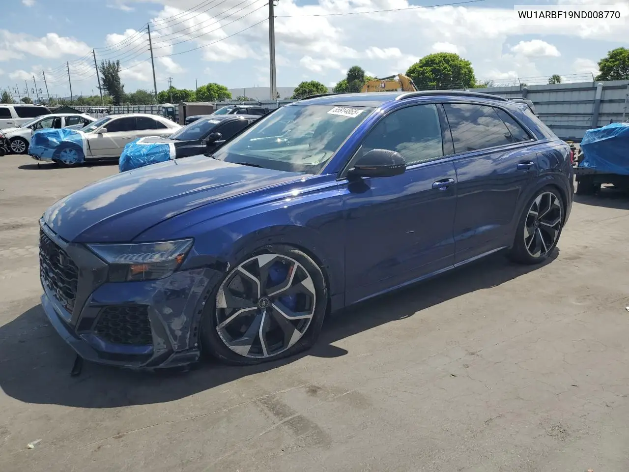 2022 Audi Rs Q8 VIN: WU1ARBF19ND008770 Lot: 55914865