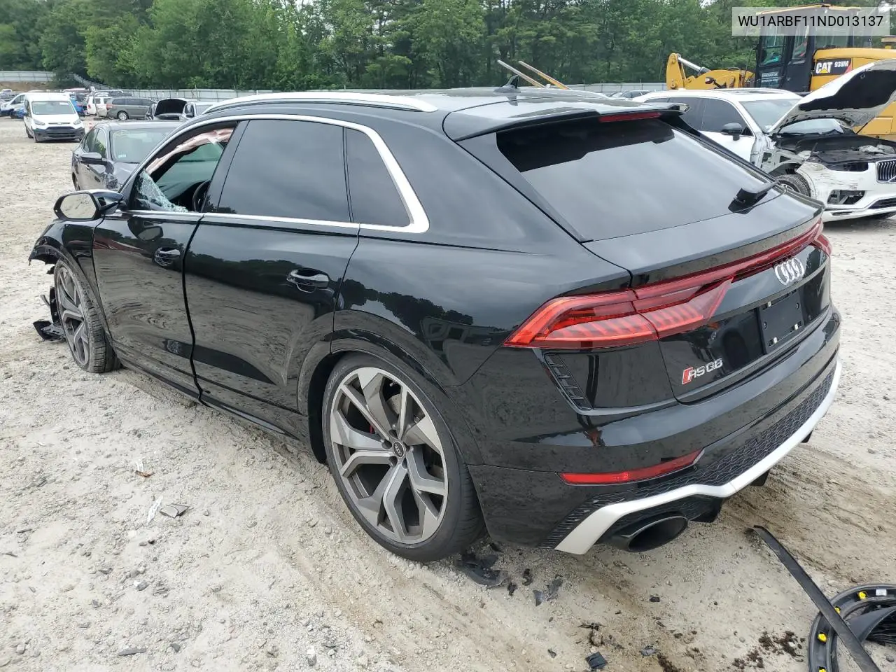 2022 Audi Rs Q8 VIN: WU1ARBF11ND013137 Lot: 59679585