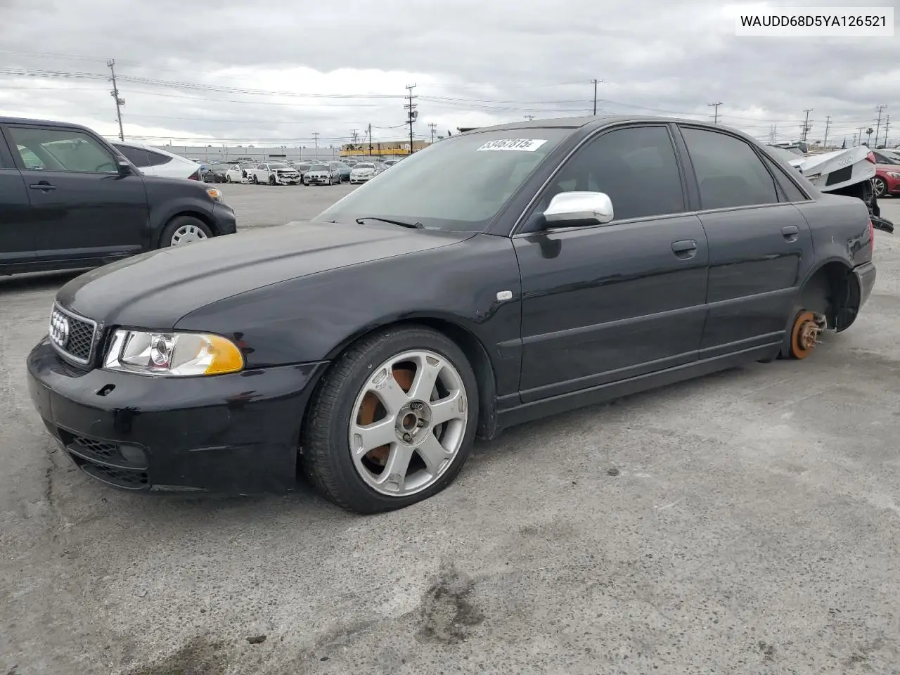 2000 Audi S4 2.7 Quattro VIN: WAUDD68D5YA126521 Lot: 53467815