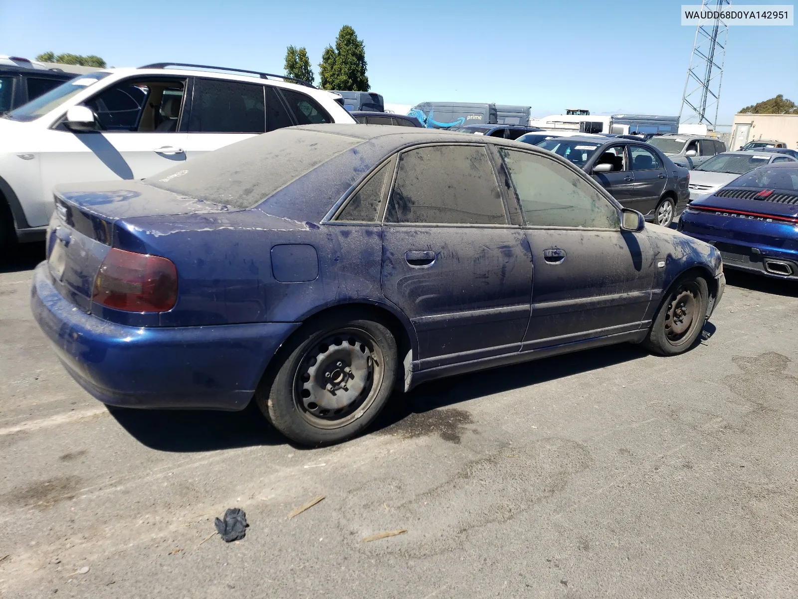 2000 Audi S4 2.7 Quattro VIN: WAUDD68D0YA142951 Lot: 67419634