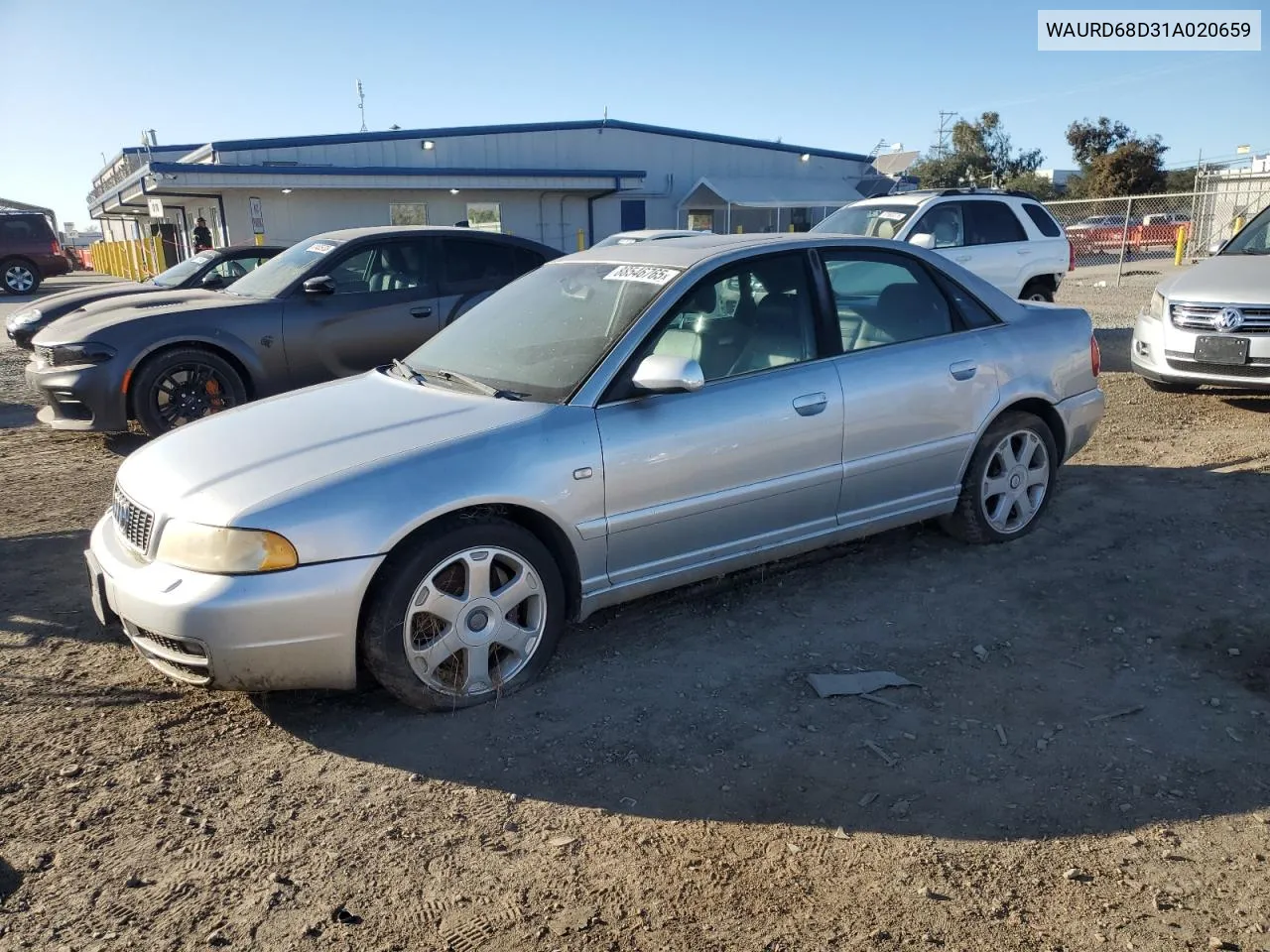 2001 Audi S4 2.7 Quattro VIN: WAURD68D31A020659 Lot: 88546765