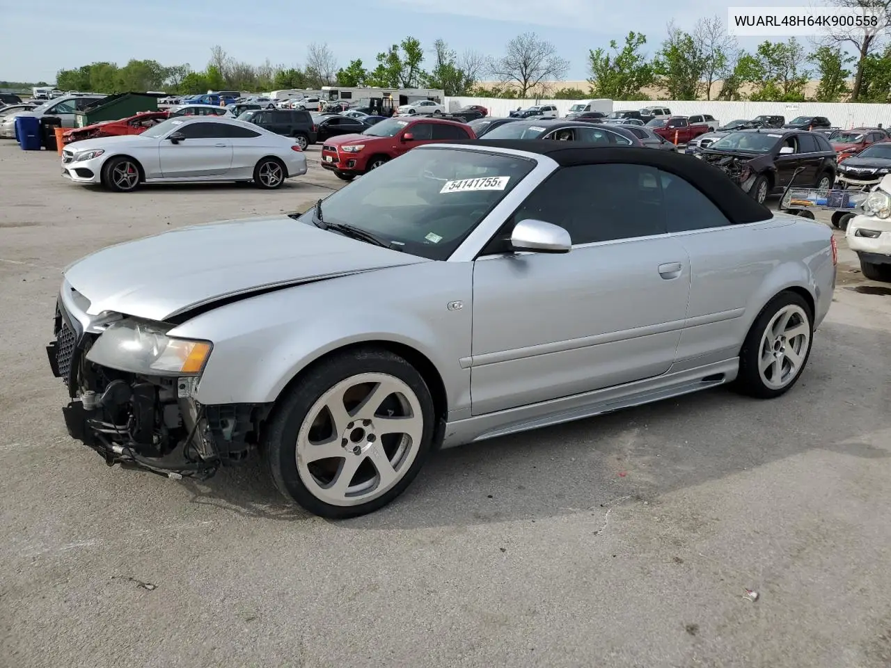2004 Audi S4 Quattro Cabriolet VIN: WUARL48H64K900558 Lot: 54141755