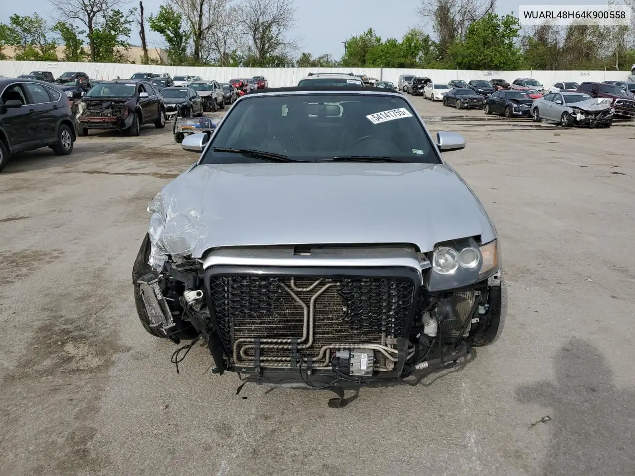 2004 Audi S4 Quattro Cabriolet VIN: WUARL48H64K900558 Lot: 54141755