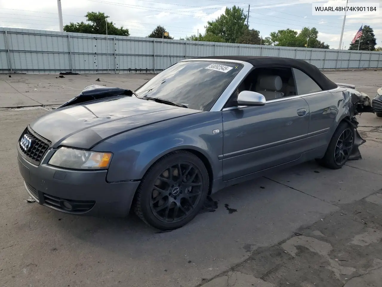 2004 Audi S4 Quattro Cabriolet VIN: WUARL48H74K901184 Lot: 58092545