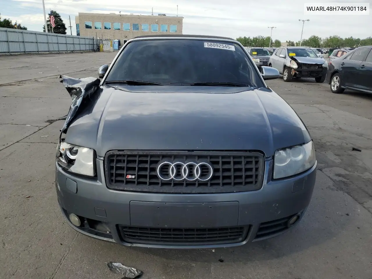 2004 Audi S4 Quattro Cabriolet VIN: WUARL48H74K901184 Lot: 58092545