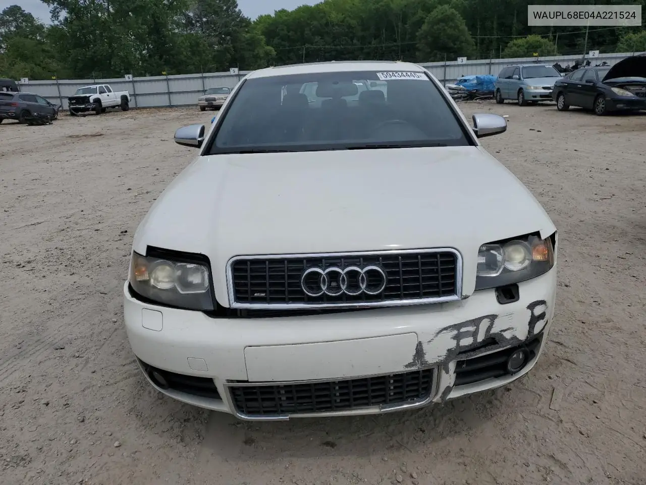 2004 Audi S4 VIN: WAUPL68E04A221524 Lot: 59434445