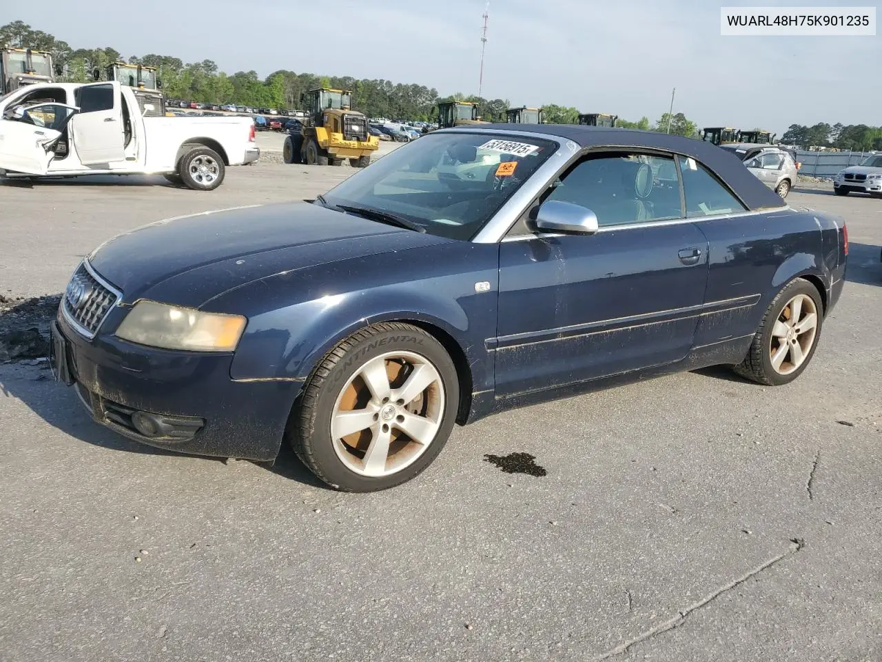 2005 Audi S4 Quattro Cabriolet VIN: WUARL48H75K901235 Lot: 53156915
