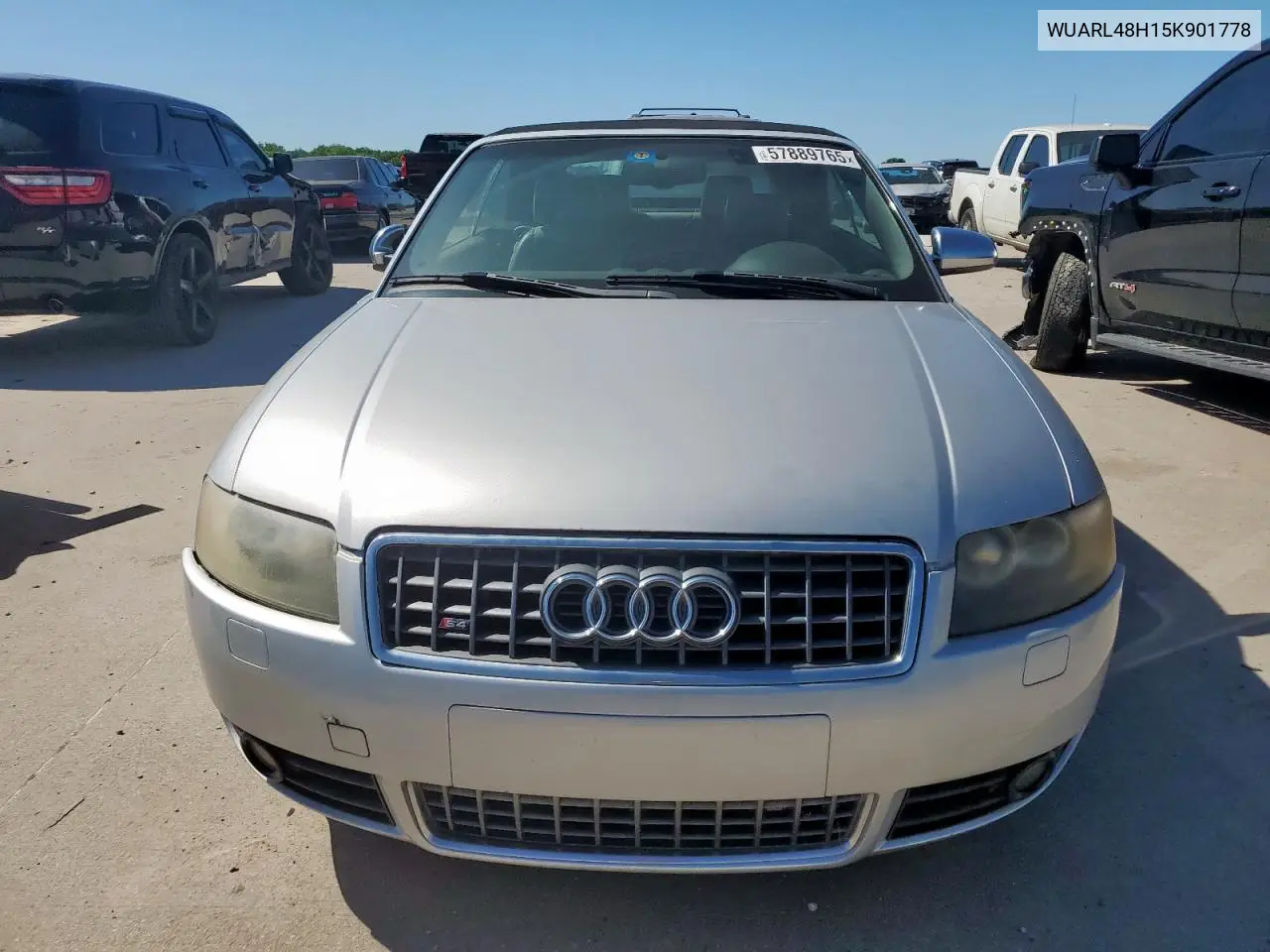 2005 Audi S4 Quattro Cabriolet VIN: WUARL48H15K901778 Lot: 57889765