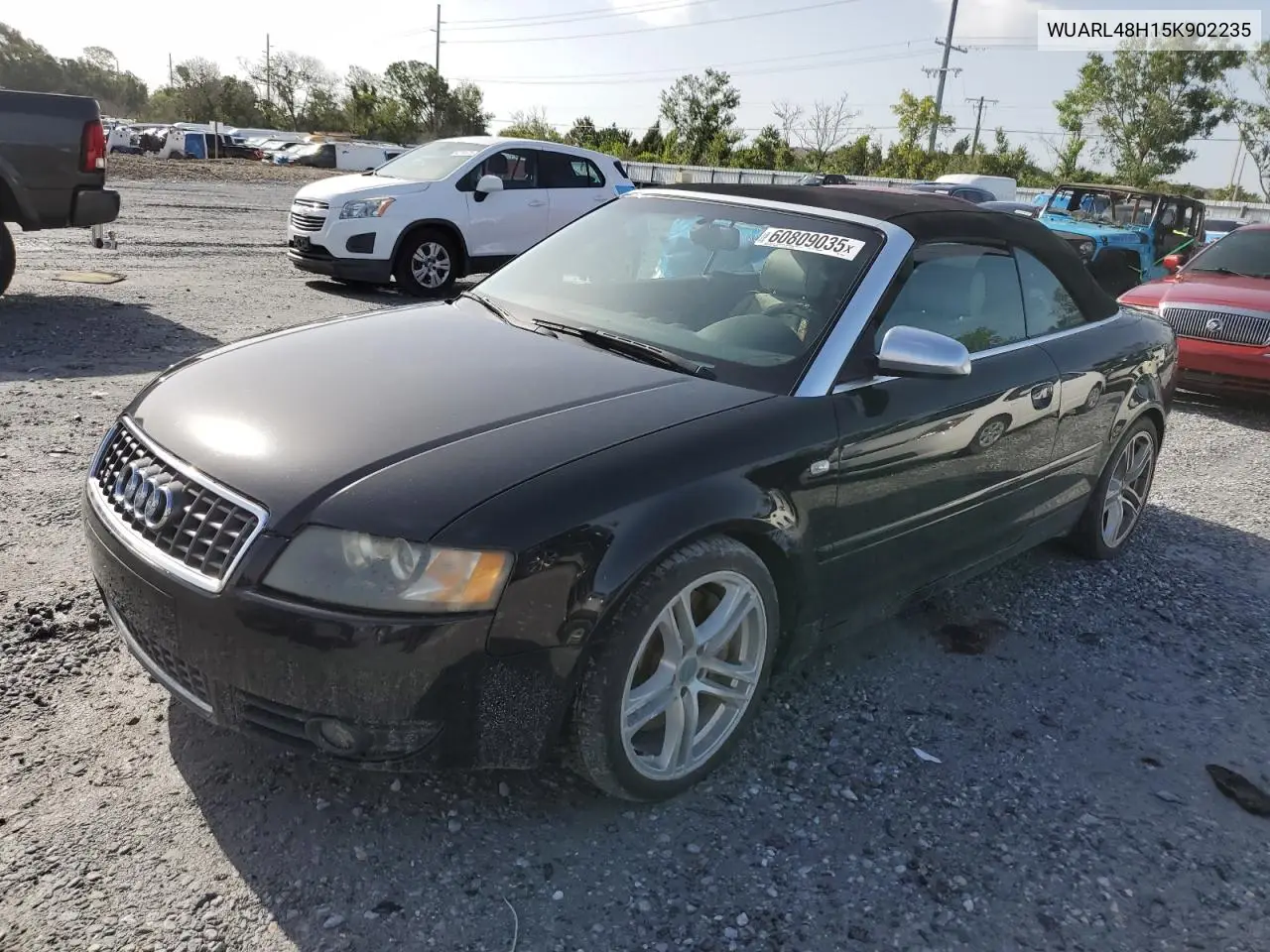 2005 Audi S4 Quattro Cabriolet VIN: WUARL48H15K902235 Lot: 60809035
