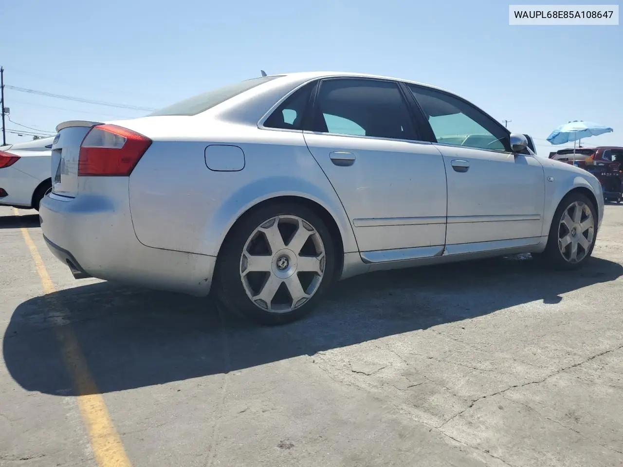2005 Audi S4 VIN: WAUPL68E85A108647 Lot: 61308545