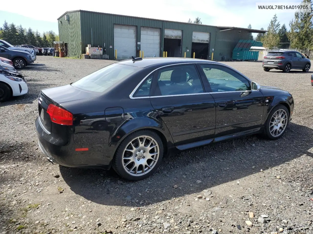 2006 Audi S4 Quattro VIN: WAUGL78E16A019705 Lot: 54555025