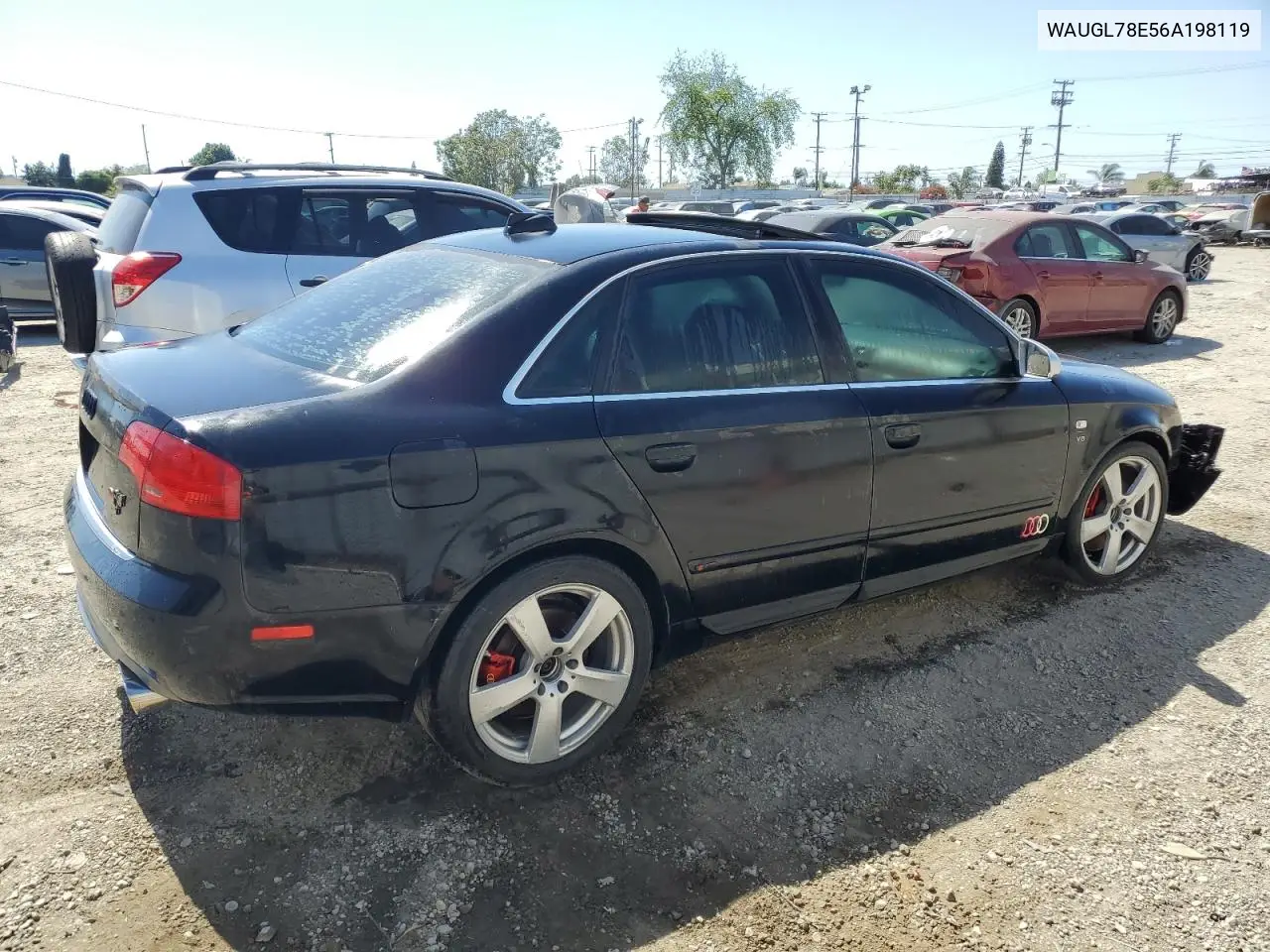 2006 Audi S4 Quattro VIN: WAUGL78E56A198119 Lot: 57002215
