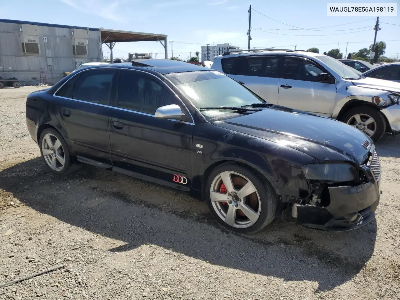 2006 Audi S4 Quattro VIN: WAUGL78E56A198119 Lot: 57002215