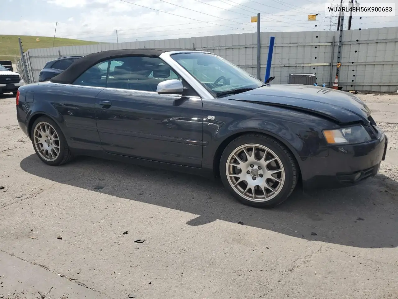 2006 Audi S4 Quattro Cabriolet VIN: WUARL48H56K900683 Lot: 61131255