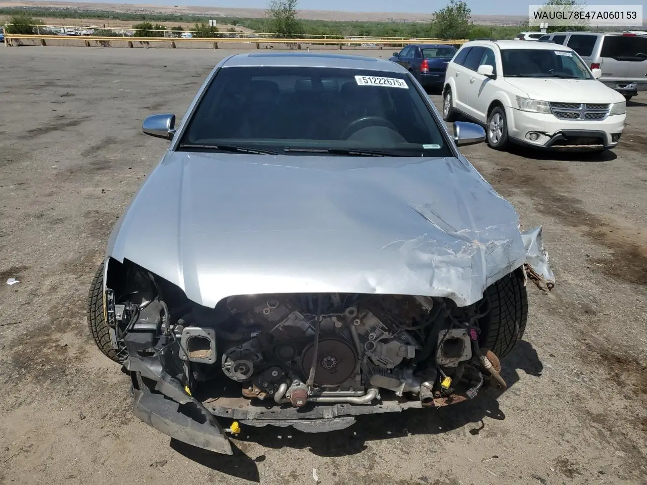 2007 Audi New S4 Quattro VIN: WAUGL78E47A060153 Lot: 51222675