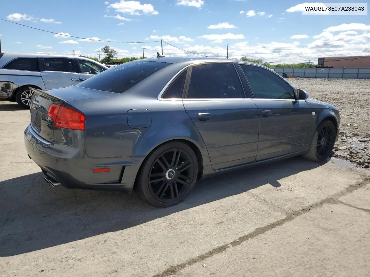 2007 Audi New S4 Quattro VIN: WAUGL78E07A238043 Lot: 55683635