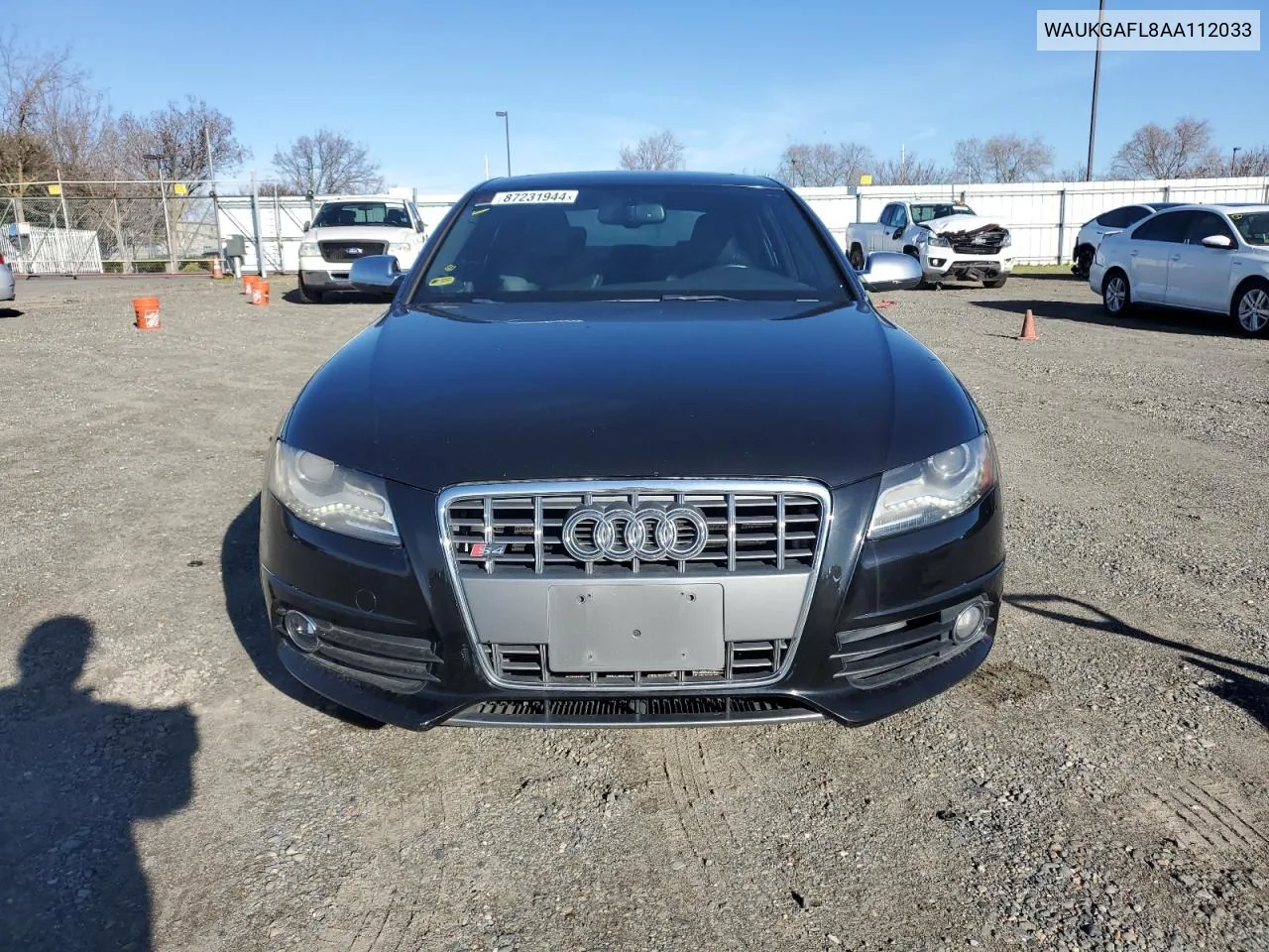 2010 Audi S4 Prestige VIN: WAUKGAFL8AA112033 Lot: 87231944