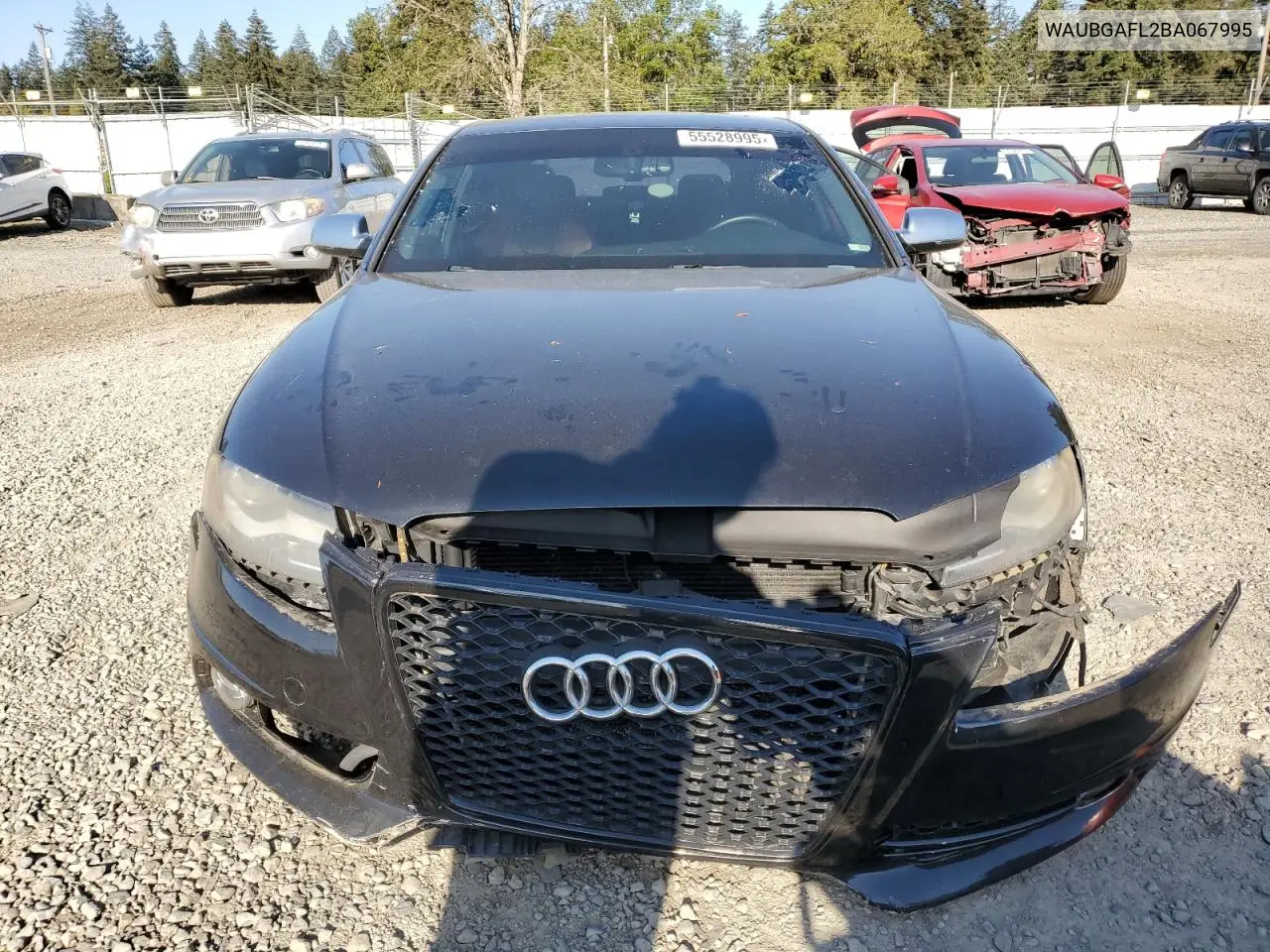 2011 Audi S4 Premium Plus VIN: WAUBGAFL2BA067995 Lot: 55528995