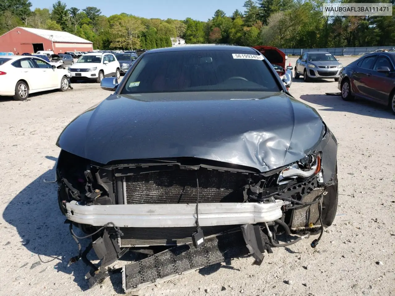 2011 Audi S4 Premium Plus VIN: WAUBGAFL3BA111471 Lot: 56199345
