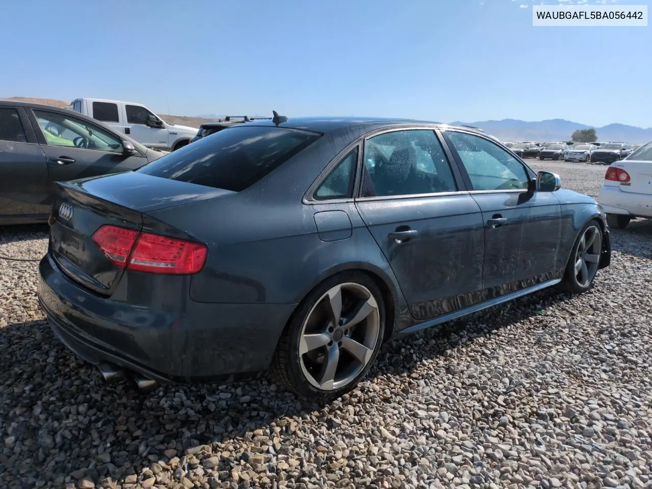 2011 Audi S4 Premium Plus VIN: WAUBGAFL5BA056442 Lot: 61853735