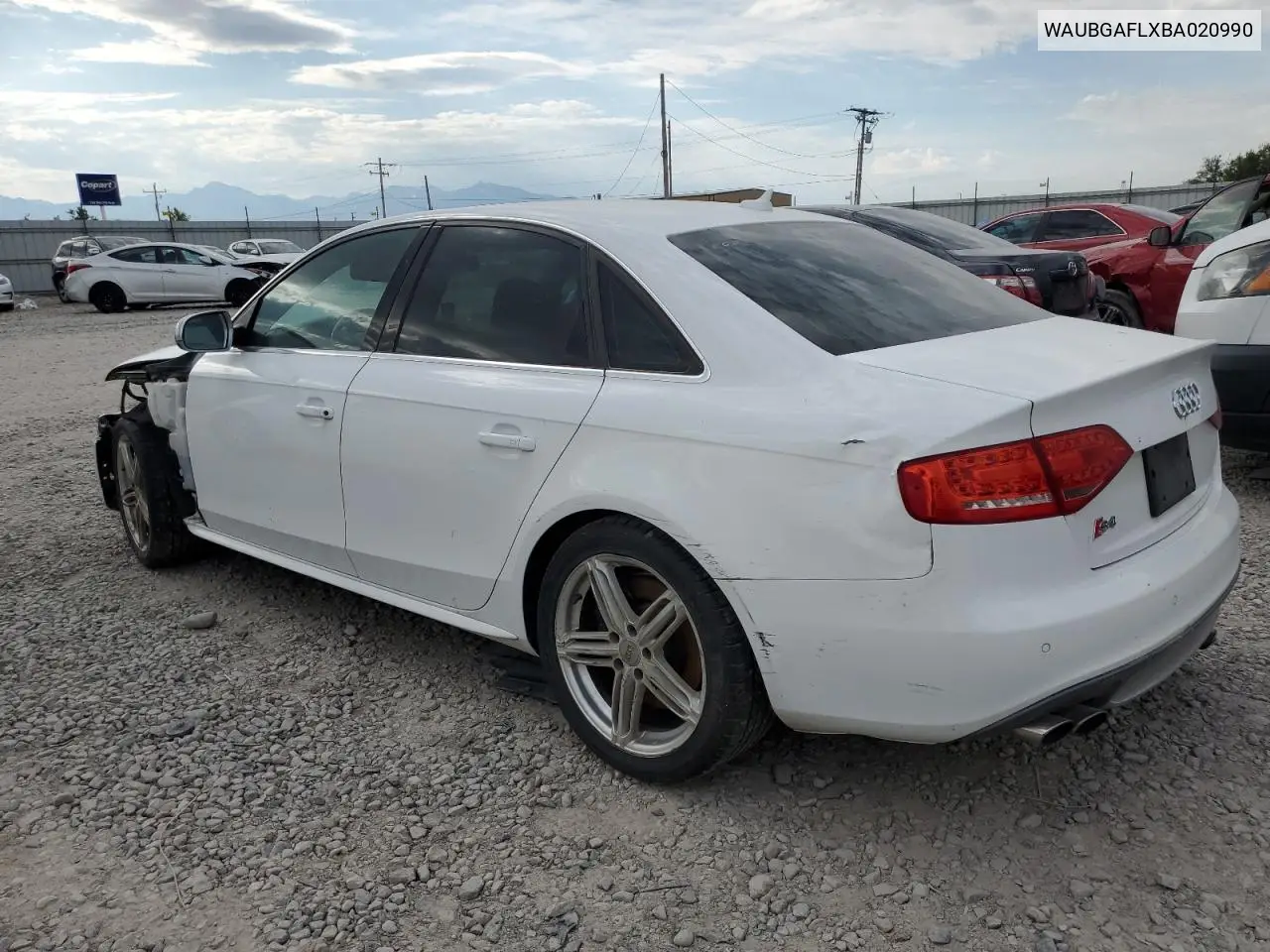 2011 Audi S4 Premium Plus VIN: WAUBGAFLXBA020990 Lot: 63064195