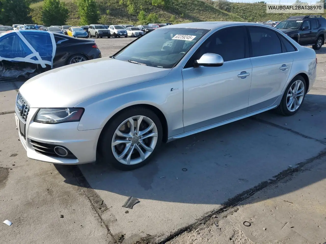 2011 Audi S4 Premium Plus VIN: WAUBGAFL2BA138970 Lot: 63259245