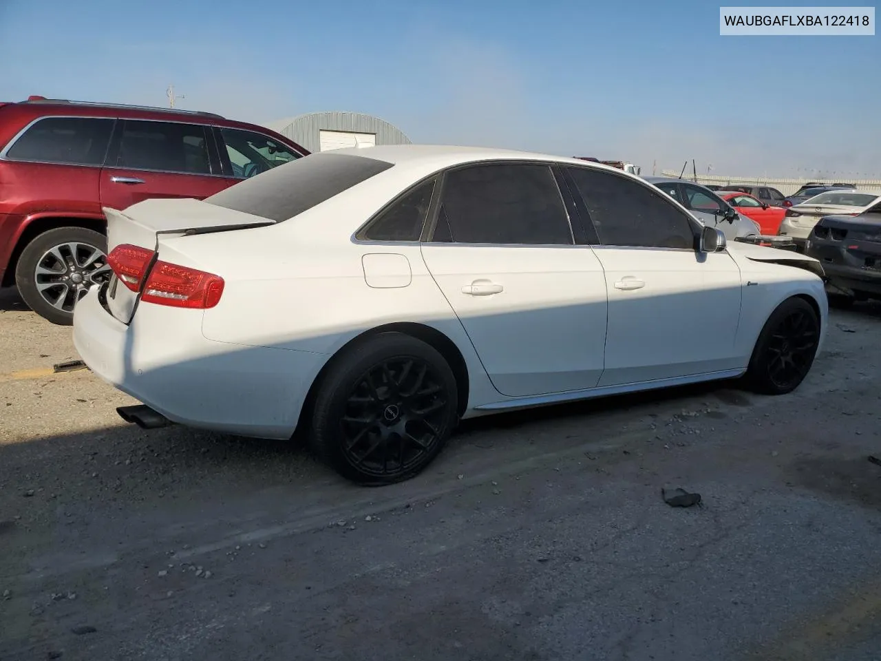 2011 Audi S4 Premium Plus VIN: WAUBGAFLXBA122418 Lot: 85320194